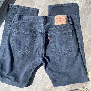 Levi 501 black jean straight leg mom jean pants